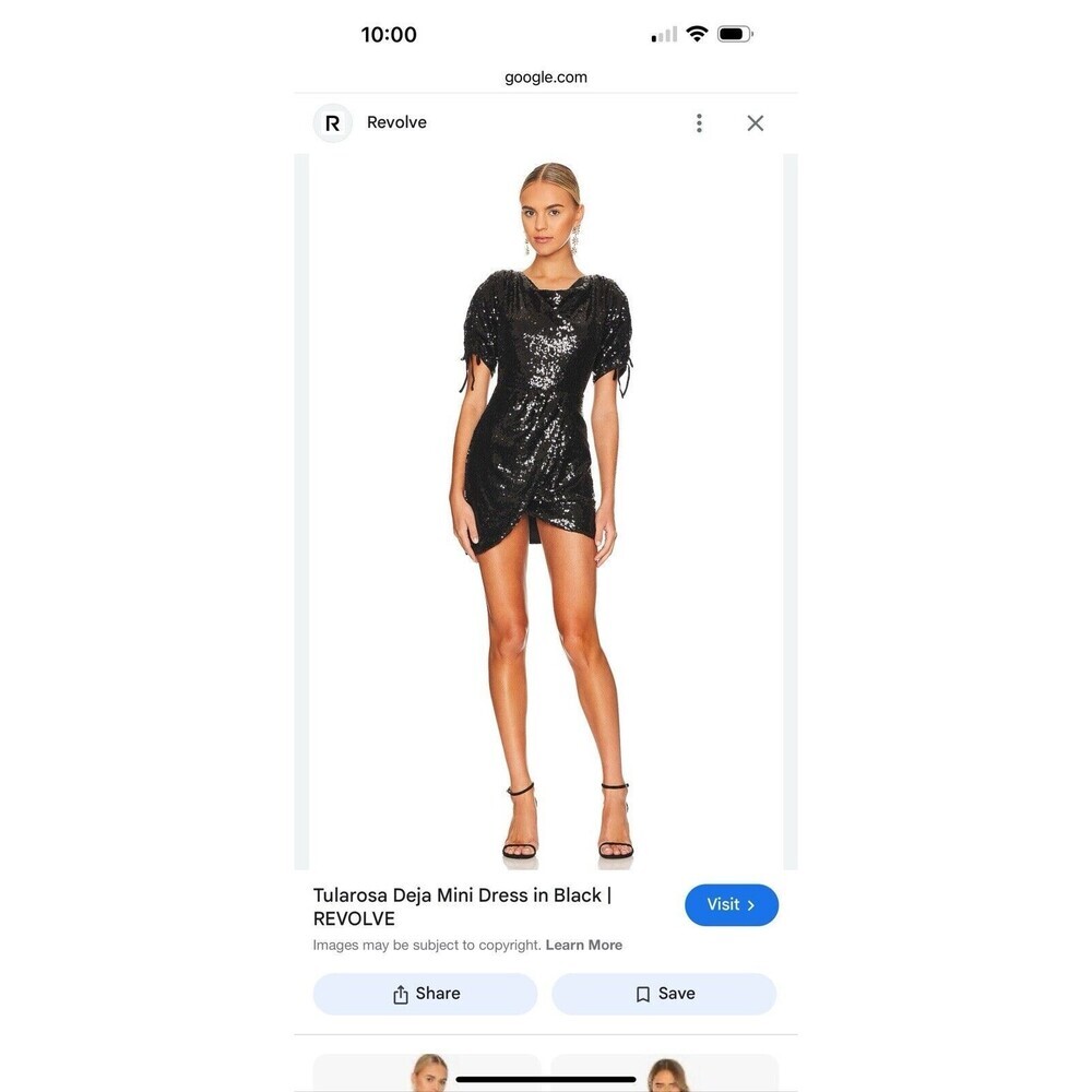 New Tularosa Deja‎ Mini Dress in Black Sequin Embellished Women's Size Small